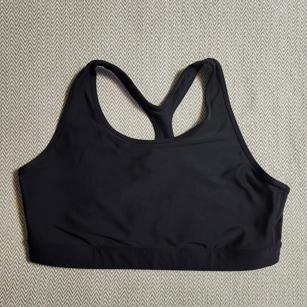 Old Navy Active Powersoft Medium Support Racerback Sports Bra Black 2X 476449-00